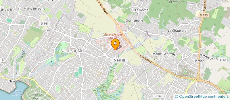 localisation de l'entreprise ABCEDRIC PISCINE à VAUX-SUR-MER