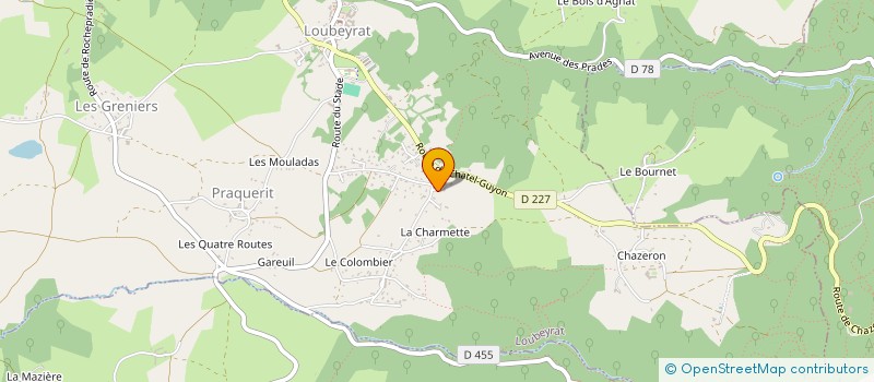 localisation de l'entreprise ABCL  LOUBEYRAT