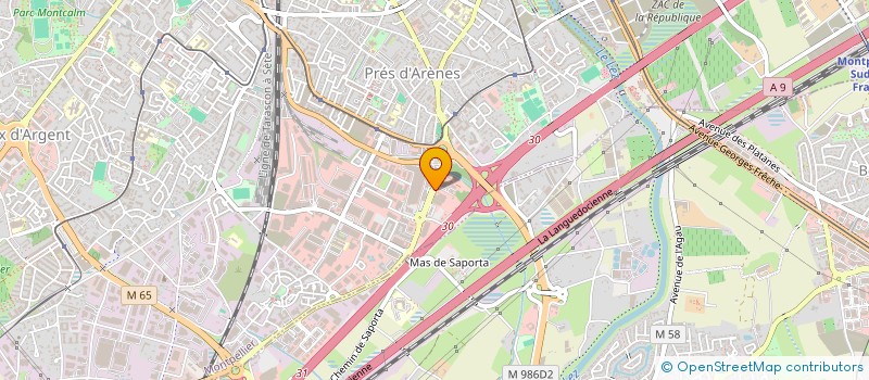 localisation de l'entreprise ABCLM FITNESS à MONTPELLIER