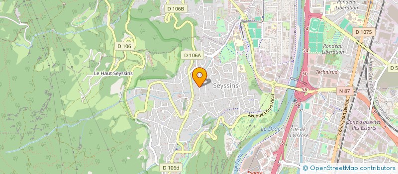 localisation de l'entreprise ABCM à SEYSSINS