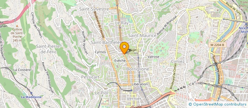 localisation de l'entreprise ABCMA ASSURANCES BAILET COURTET MANZONE à NICE