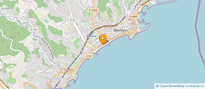 localisation de l'entreprise ABCONSULTING à MENTON