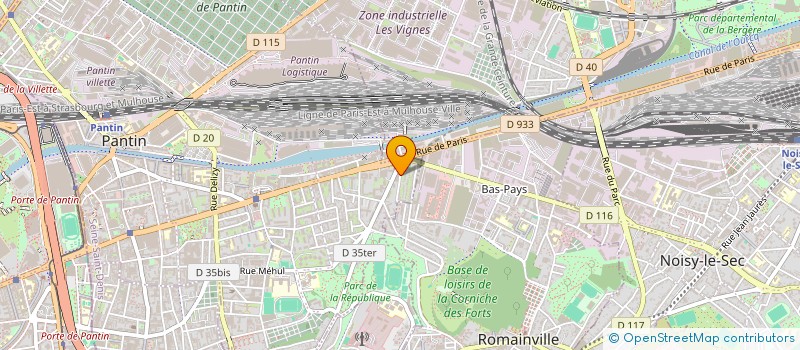 localisation de l'entreprise ABCS  PANTIN