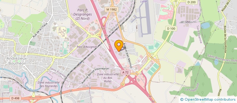 localisation de l'entreprise ABCTECH  ANDREZIEUX-BOUTHEON