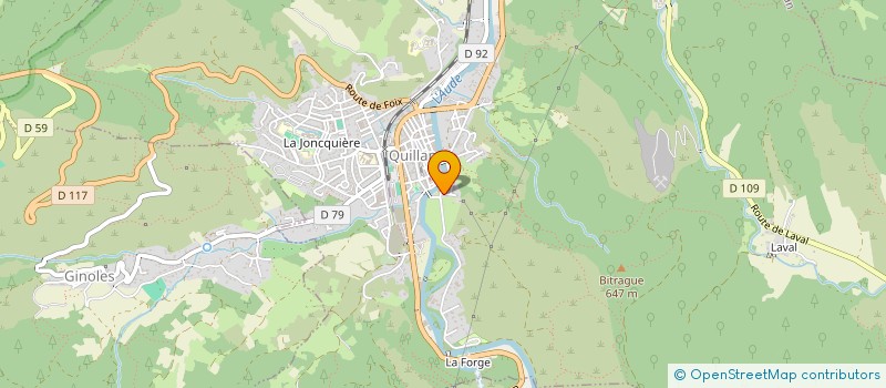 localisation de l'entreprise ABCW1 à QUILLAN