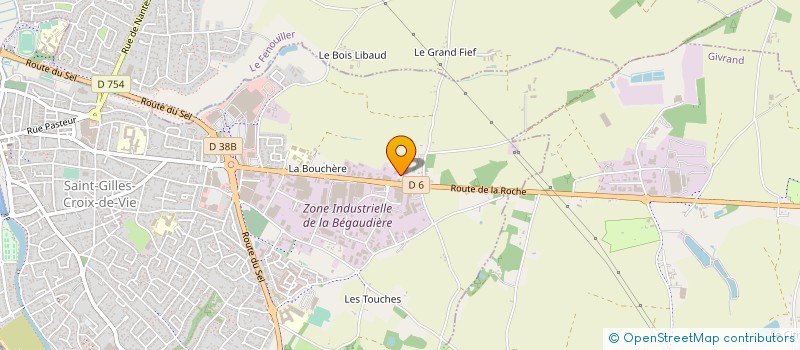localisation de l'entreprise ABD 85 à SAINT-GILLES-CROIX-DE-VIE