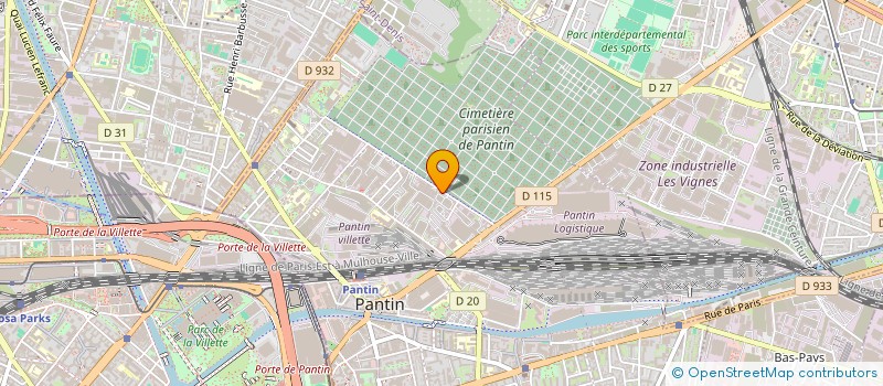 localisation de l'entreprise ABD BAT à PANTIN