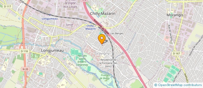localisation de l'entreprise ABD TRANS à CHILLY-MAZARIN