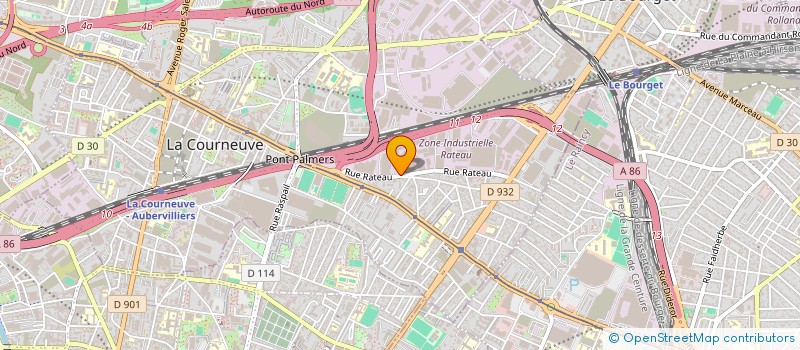 localisation de l'entreprise ABD TRANSPORT à LA COURNEUVE