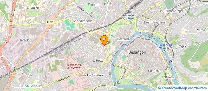 localisation de l'entreprise ABDC FILMS  BESANCON