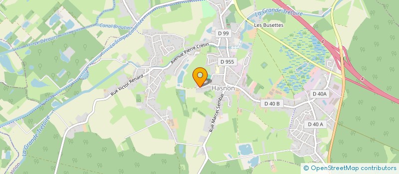 localisation de l'entreprise ABDM  HASNON