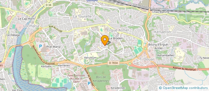 localisation de l'entreprise ABDOULAEV FIGHTERS CLUB JJB & GRAPPLING AND MMA à QUIMPER