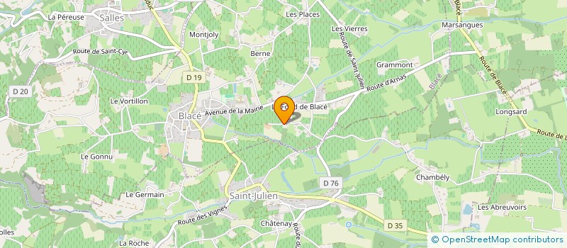 localisation de l'entreprise ABEILLES EN BEAUJOLAIS  BLACE