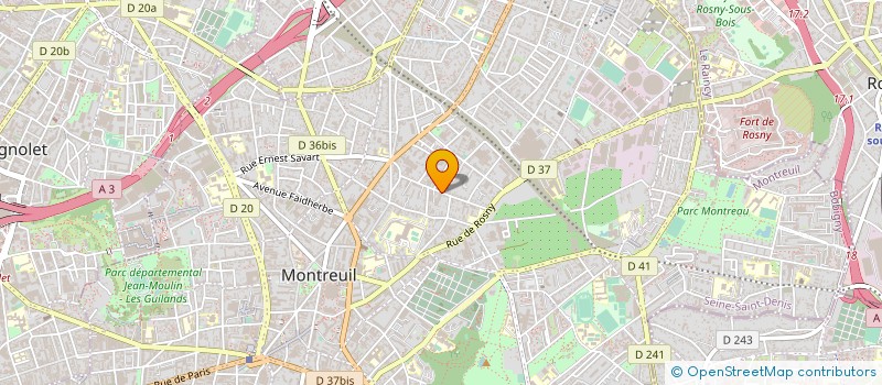 localisation de l'entreprise ABEILLON à MONTREUIL