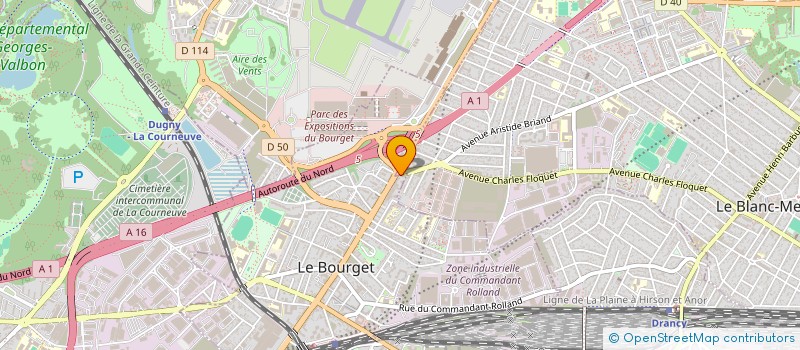 localisation de l'entreprise ABEL EXPRESS à LE BOURGET