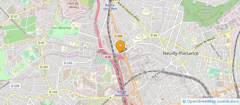 localisation de l'entreprise ABELLA PAYSAGE à ROSNY-SOUS-BOIS