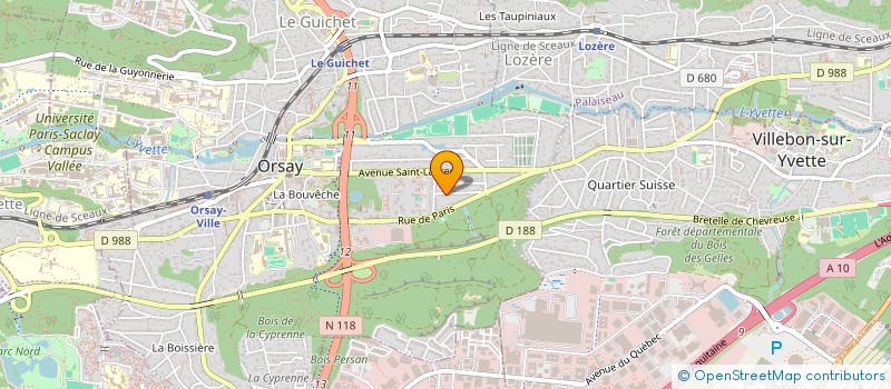 localisation de l'entreprise ABEM TRANSPORT DE PERSONNES  ORSAY