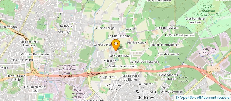 localisation de l'entreprise ABEN VOLAILLES à SAINT-JEAN-DE-BRAYE