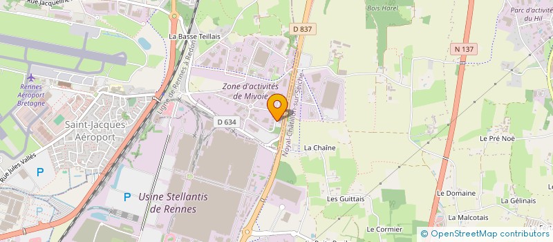 localisation de l'entreprise ABER  SAINT-JACQUES-DE-LA-LANDE