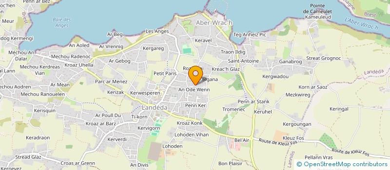 localisation de l'entreprise ABER LIVE  LANDEDA