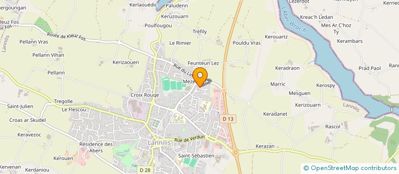 localisation de l'entreprise ABER ORGA à LANNILIS