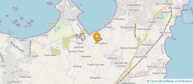 localisation de l'entreprise ABERACTIVES à ROSCOFF