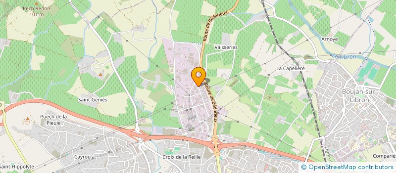 localisation de l'entreprise ABERIA TELECOMMUNICATIONS  BEZIERS