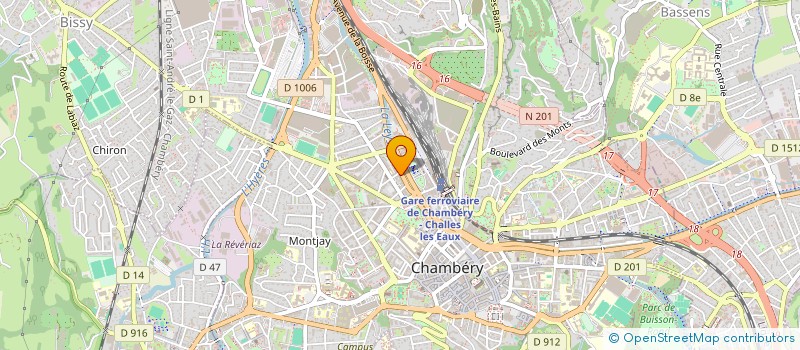 localisation de l'entreprise ABERLAZ à CHAMBERY