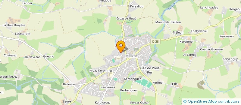 localisation de l'entreprise ABERS INFORMATIQUE  MILIZAC-GUIPRONVEL