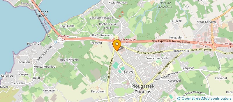 localisation de l'entreprise ABERS INVESTISSEMENTS à PLOUGASTEL-DAOULAS