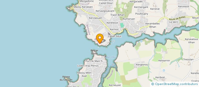 localisation de l'entreprise ABERS RESTAURATION  LANILDUT