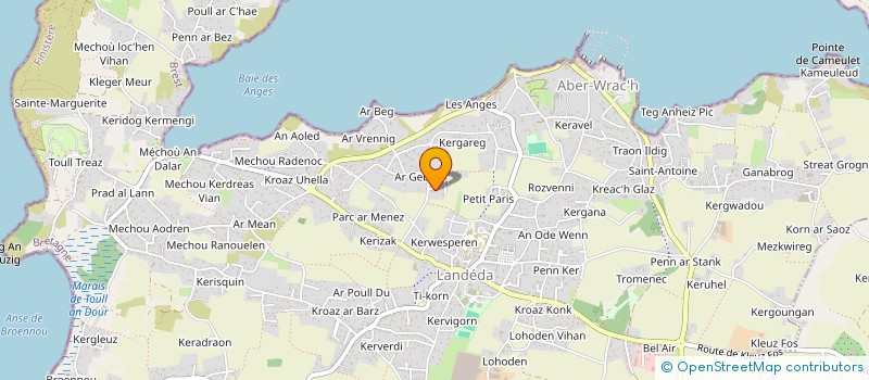 localisation de l'entreprise ABERS RH à LANDEDA