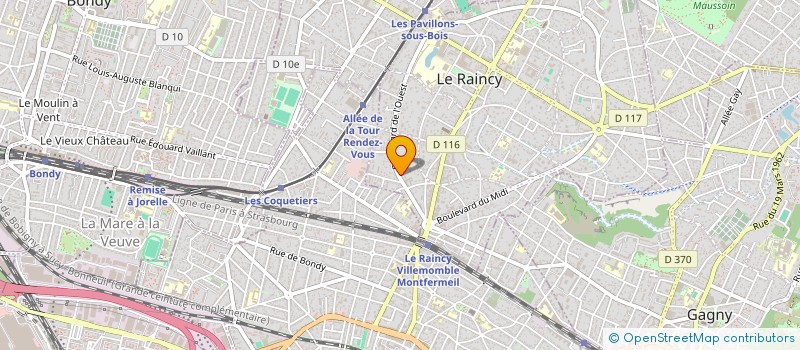 localisation de l'entreprise ABEX à LE RAINCY
