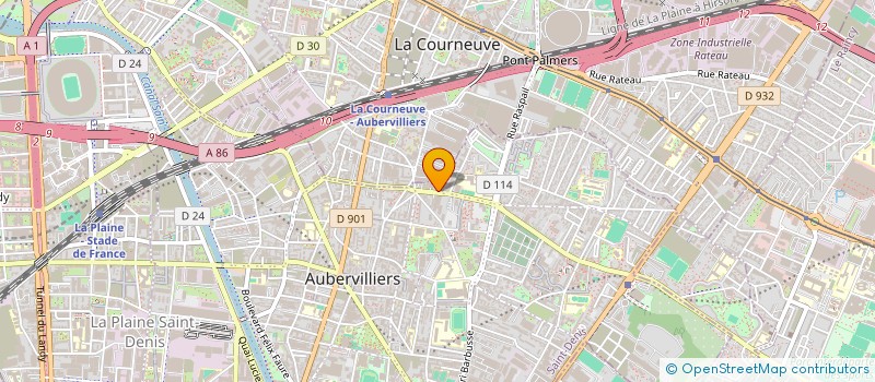 localisation de l'entreprise ABF à AUBERVILLIERS