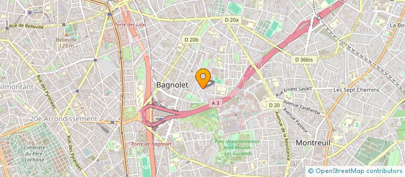 localisation de l'entreprise ABF à BAGNOLET