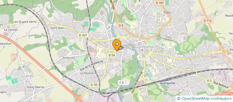 localisation de l'entreprise ABF à GUINGAMP