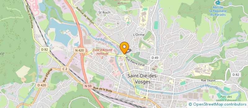 localisation de l'entreprise ABF BAT à SAINT-DIE-DES-VOSGES