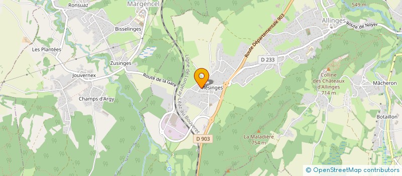 localisation de l'entreprise ABF-BIOSPHERE  ALLINGES