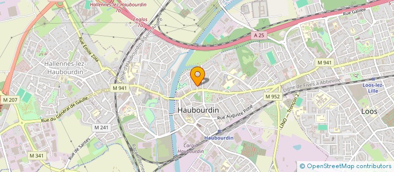 localisation de l'entreprise ABF COUVERTURE à HAUBOURDIN
