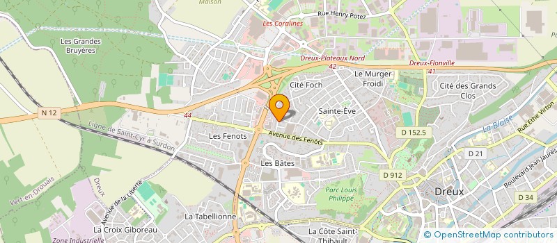 localisation de l'entreprise ABF FINANCES à DREUX