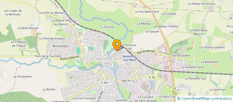 localisation de l'entreprise ABF IMMO  MONTFORT-SUR-MEU