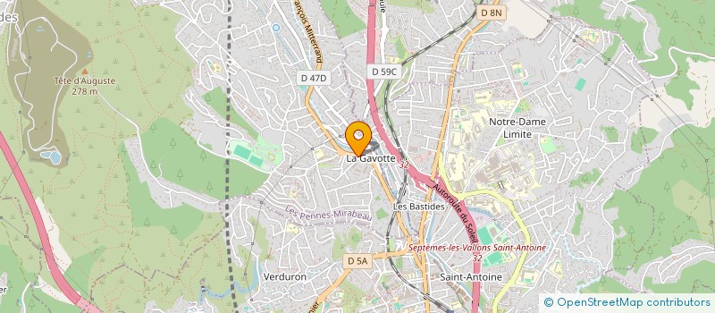 localisation de l'entreprise ABF INFORMATIQUE à LES PENNES-MIRABEAU