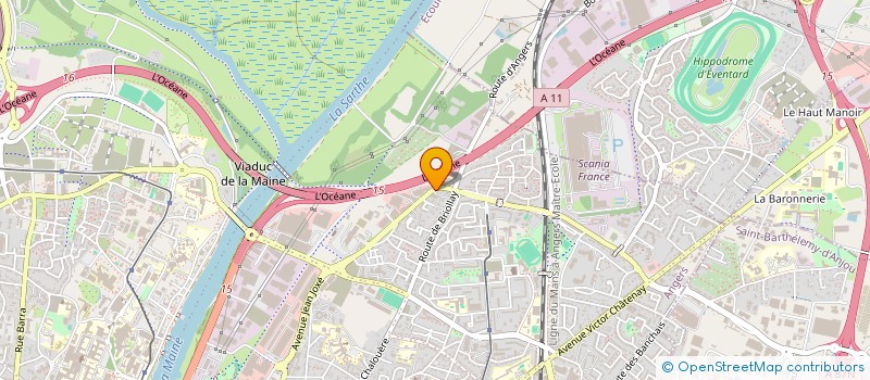 localisation de l'entreprise ABF LOGISTIQUES à ANGERS