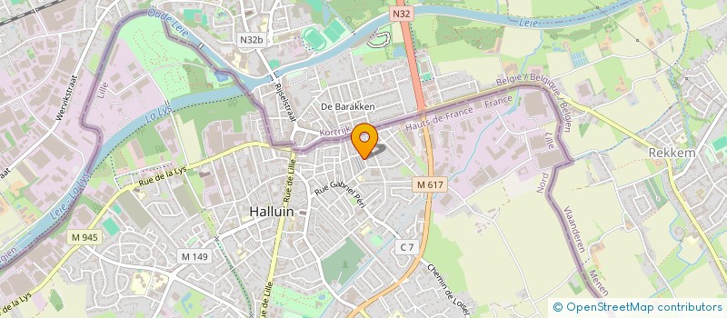 localisation de l'entreprise ABF RENT CARS  HALLUIN