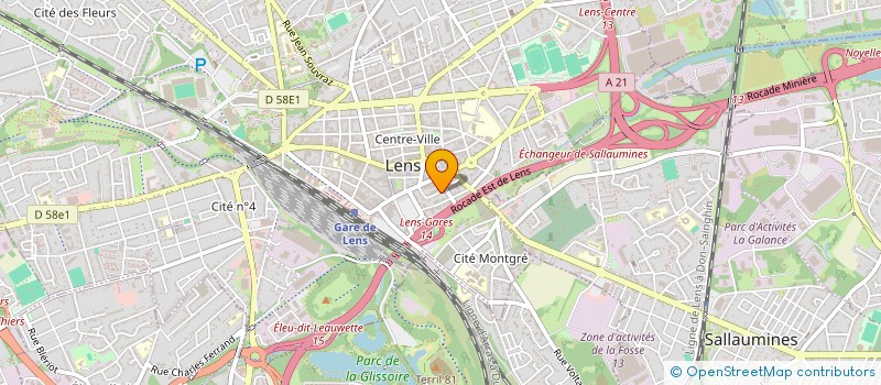 localisation de l'entreprise ABFG IMMO  LENS