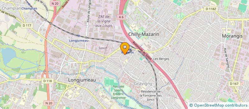 localisation de l'entreprise ABFH à CHILLY-MAZARIN