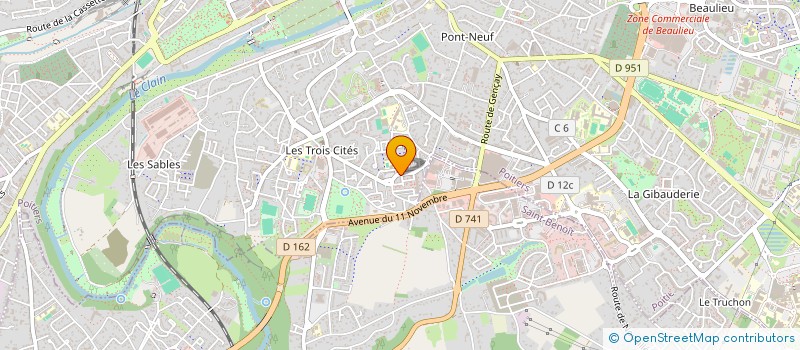 localisation de l'entreprise ABFP ( ASSOCIATION DES BAAY FAAL DE POITIERS) à POITIERS