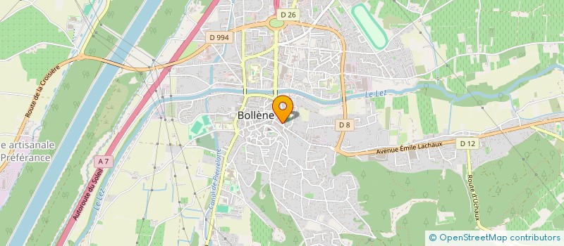 localisation de l'entreprise ABG  BOLLENE