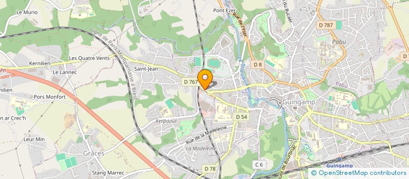 localisation de l'entreprise ABG à GUINGAMP