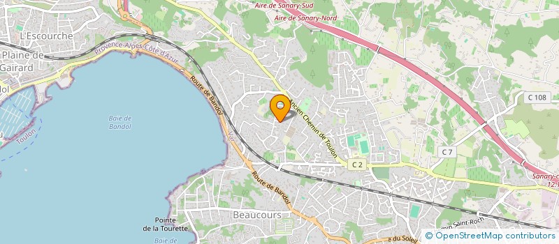 localisation de l'entreprise ABG IMMOBILIER à SANARY-SUR-MER